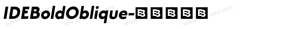 IDEBoldOblique字体转换