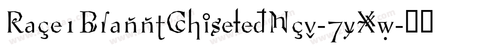 Race1BranntChiseledNcv-7yXw字体转换