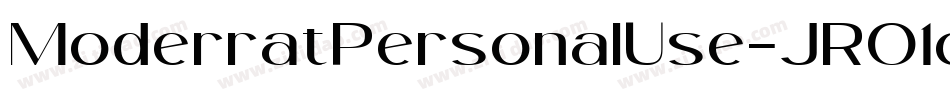 ModerratPersonalUse-JRO1o字体转换