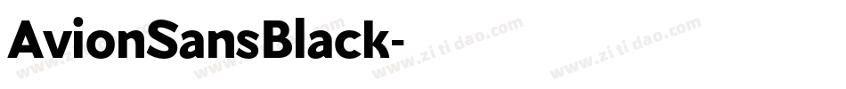 AvionSansBlack字体转换