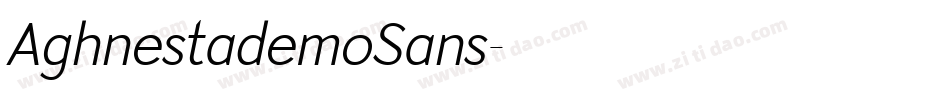 AghnestademoSans字体转换