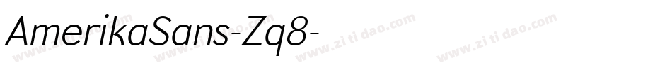 AmerikaSans-Zq8字体转换