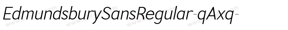 EdmundsburySansRegular-qAxq字体转换