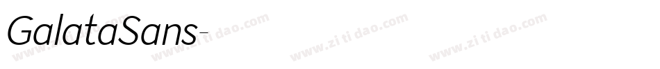 GalataSans字体转换