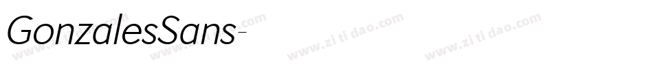 GonzalesSans字体转换