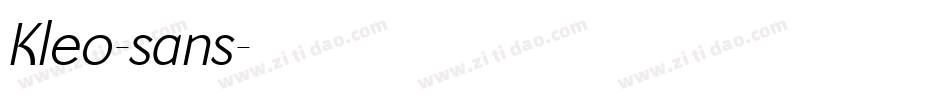 Kleo-sans字体转换