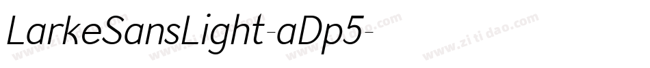 LarkeSansLight-aDp5字体转换
