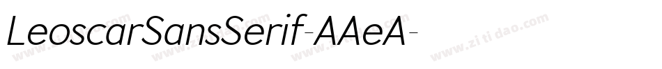 LeoscarSansSerif-AAeA字体转换
