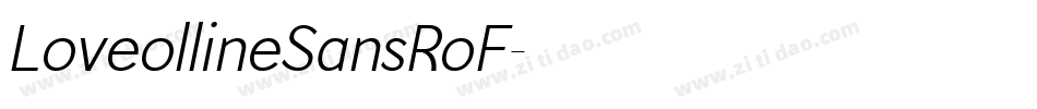 LoveollineSansRoF字体转换