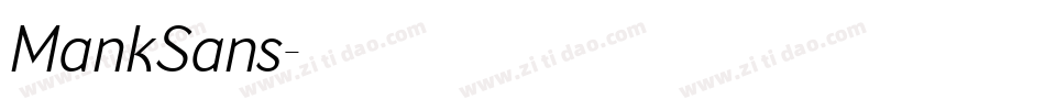 MankSans字体转换