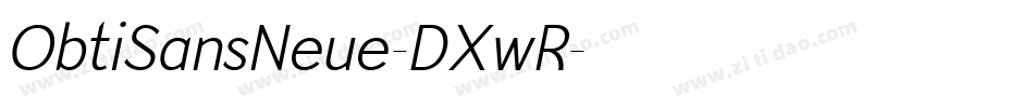 ObtiSansNeue-DXwR字体转换
