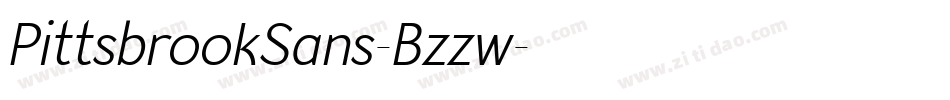 PittsbrookSans-Bzzw字体转换