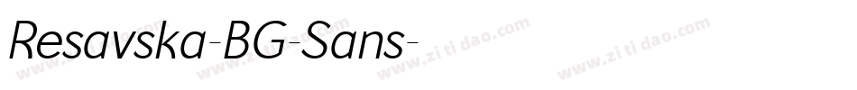 Resavska-BG-Sans字体转换
