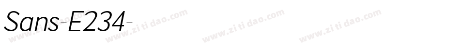 Sans-E234字体转换