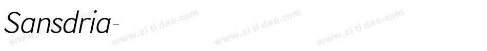 Sansdria字体转换