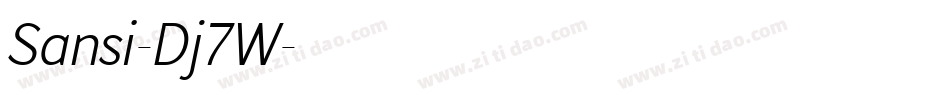 Sansi-Dj7W字体转换