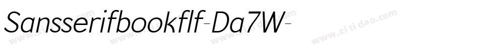 Sansserifbookflf-Da7W字体转换