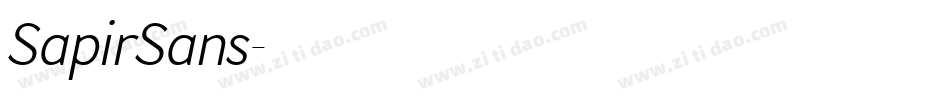 SapirSans字体转换