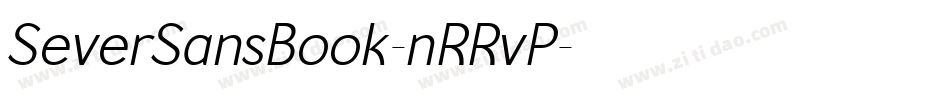 SeverSansBook-nRRvP字体转换