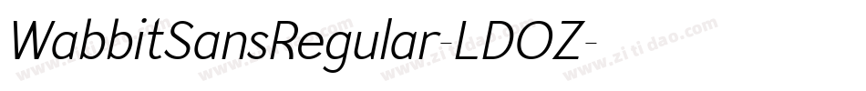 WabbitSansRegular-LDOZ字体转换