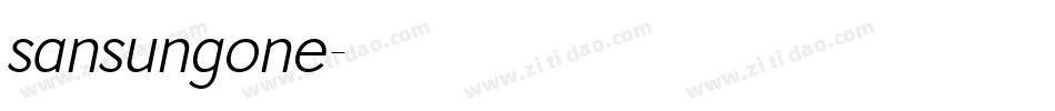 sansungone字体转换 sansungone字体转换