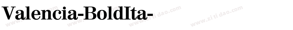 Valencia-BoldIta字体转换