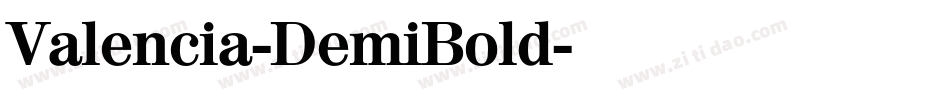Valencia-DemiBold字体转换