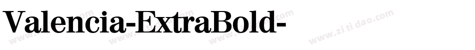 Valencia-ExtraBold字体转换