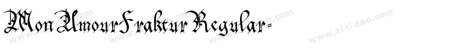 MonAmourFrakturRegular字体转换