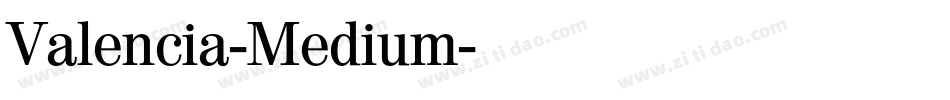 Valencia-Medium字体转换