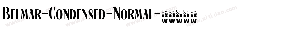 Belmar-Condensed-Normal字体转换