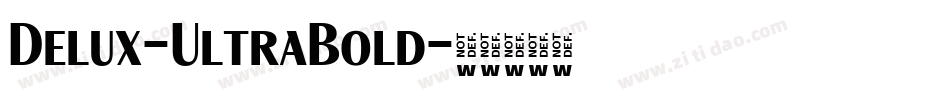 Delux-UltraBold字体转换