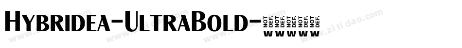 Hybridea-UltraBold字体转换