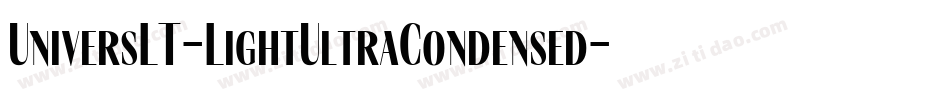 UniversLT-LightUltraCondensed字体转换
