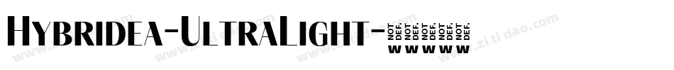 Hybridea-UltraLight字体转换