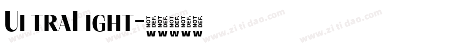 UltraLight字体转换 UltraLight字体转换