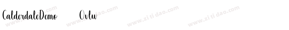 CalderdaleDemo-2Ovlw字体转换