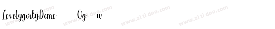 LovelygirlyDemo-2Og0w字体转换