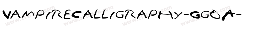 VampireCalligraphy-GgoA字体转换