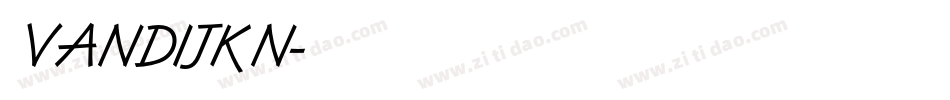 VANDIJKN字体转换