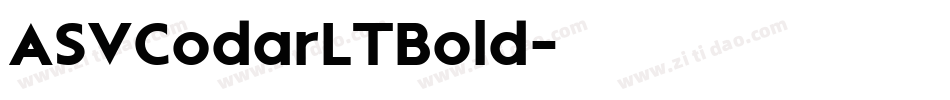 ASVCodarLTBold字体转换