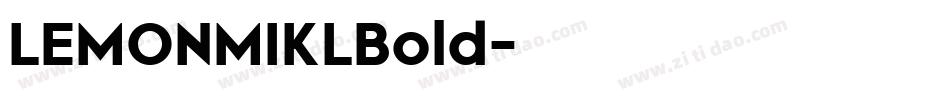 LEMONMIKLBold字体转换