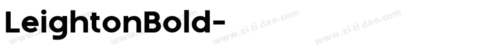 LeightonBold字体转换