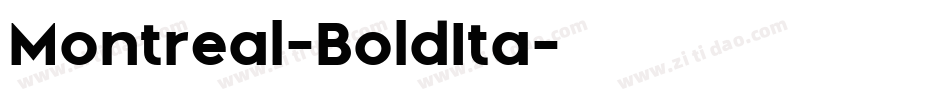 Montreal-BoldIta字体转换
