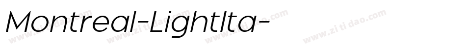 Montreal-LightIta字体转换