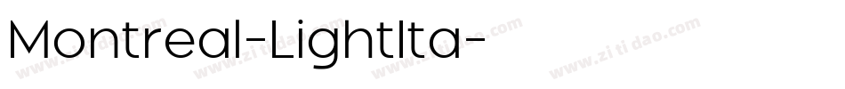 Montreal-LightIta字体转换