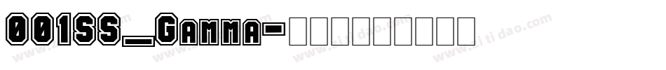 001SS_Gamma字体转换