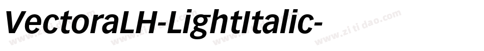 VectoraLH-LightItalic字体转换