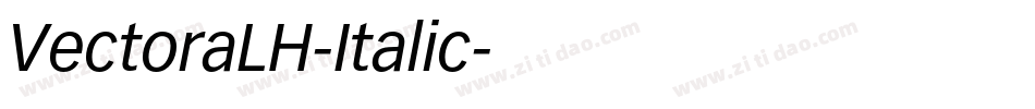 VectoraLH-Italic字体转换