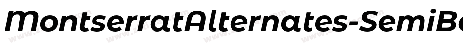 MontserratAlternates-SemiBoldItalic字体转换